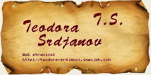 Teodora Srđanov vizit kartica